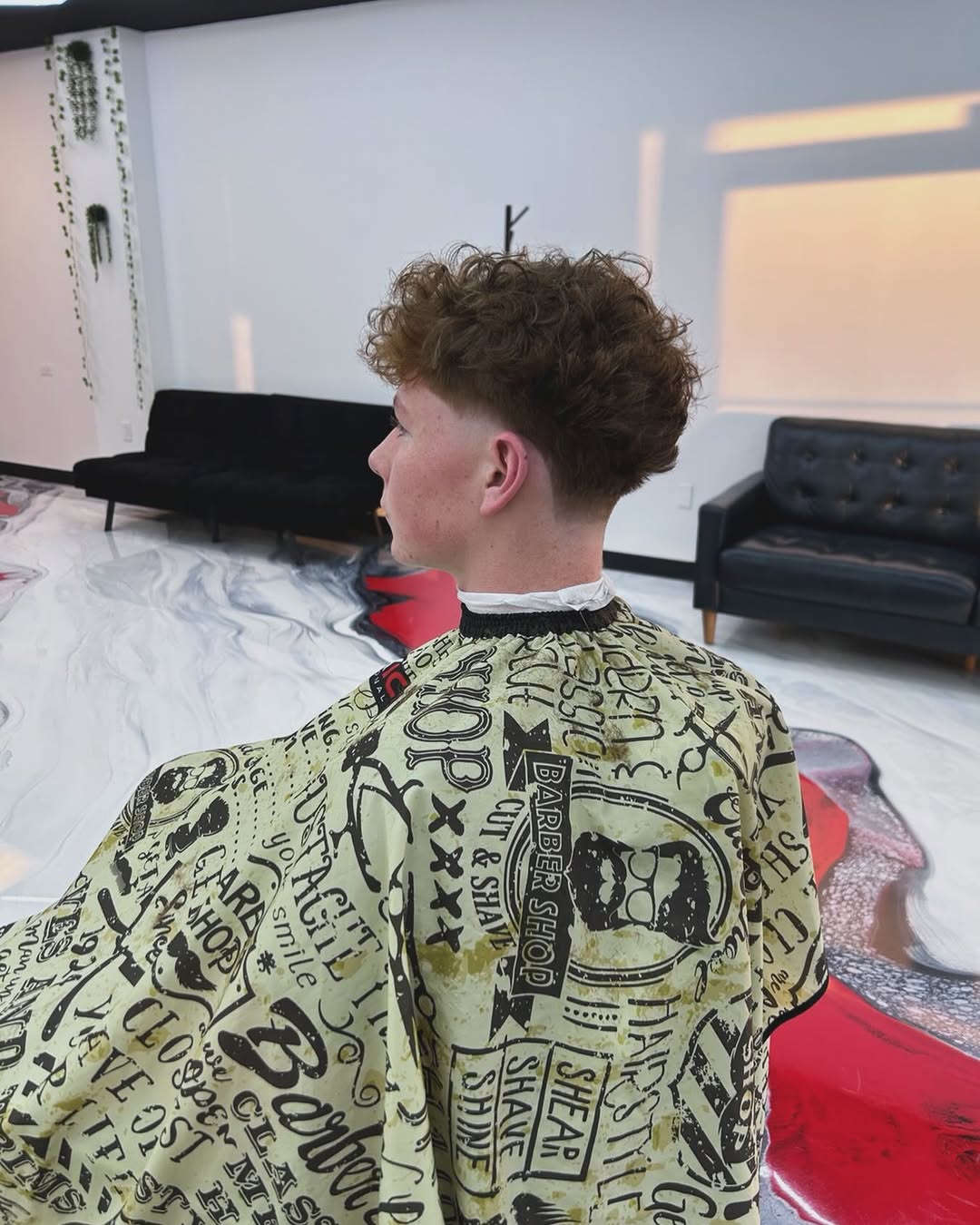 Curly top with faded sides