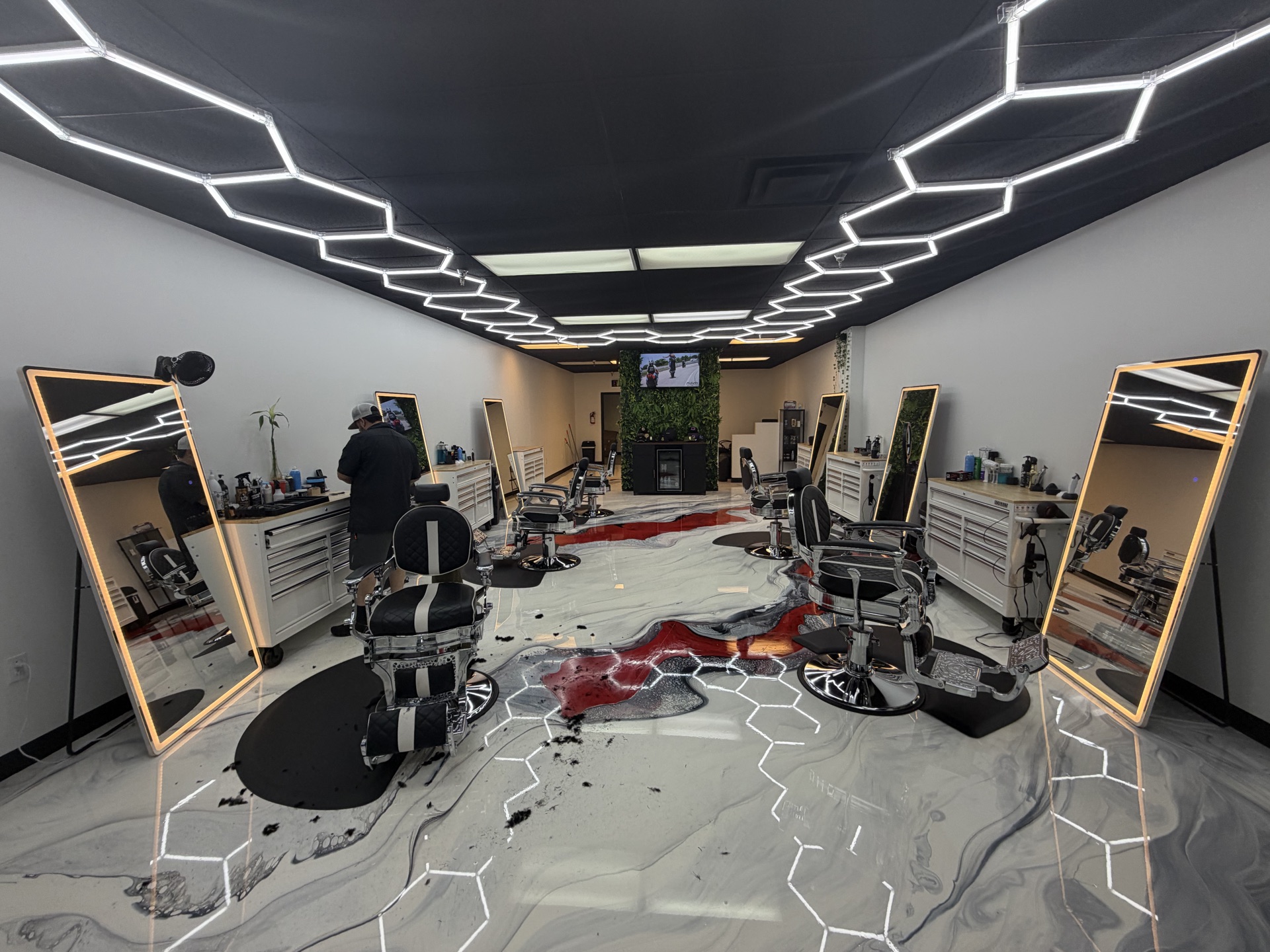 Inside Catrines Barbershop, Lee's Summit